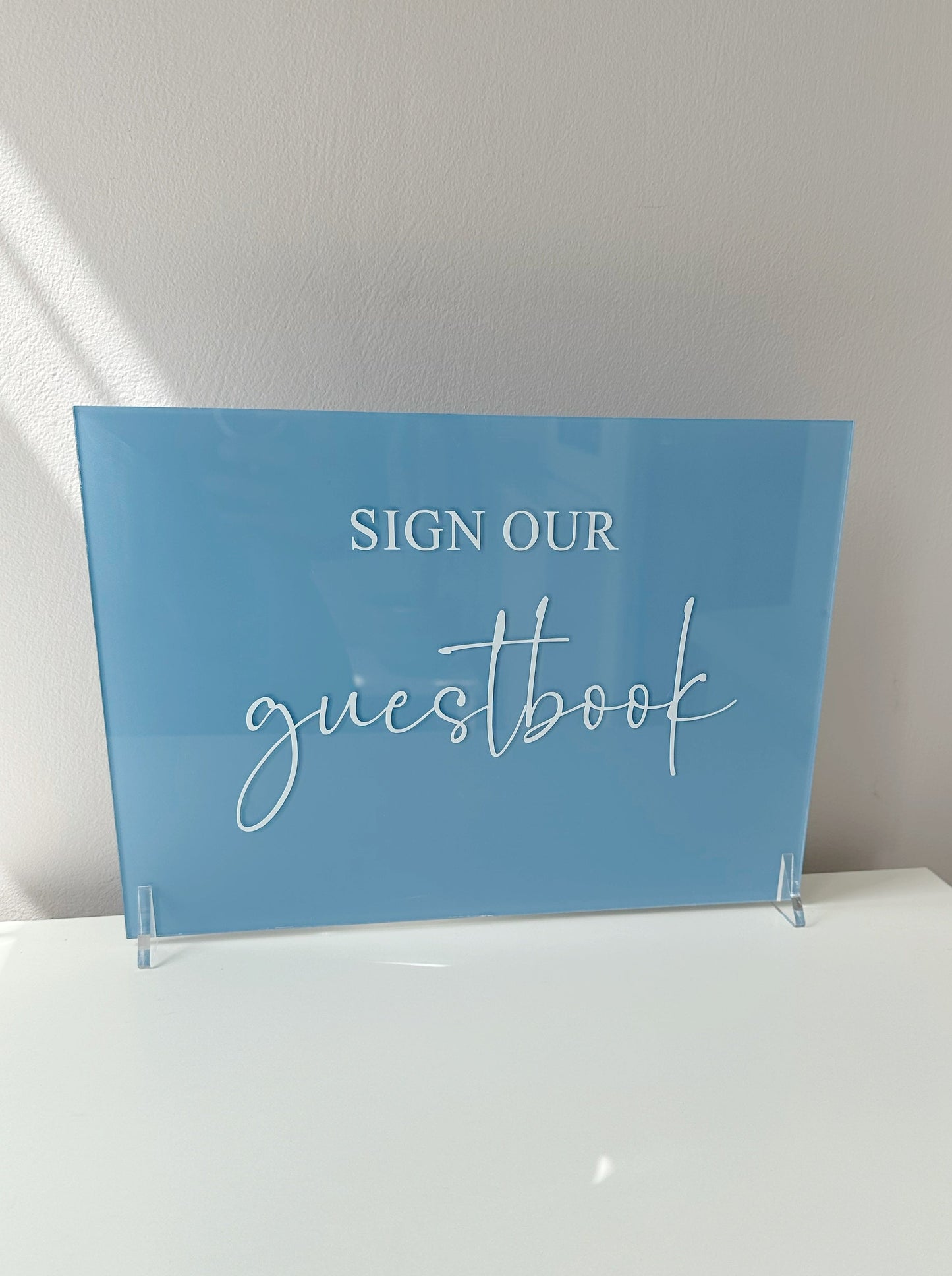 Sign our Guestbook  A4 Acrylic Sign - Various Paint Options.