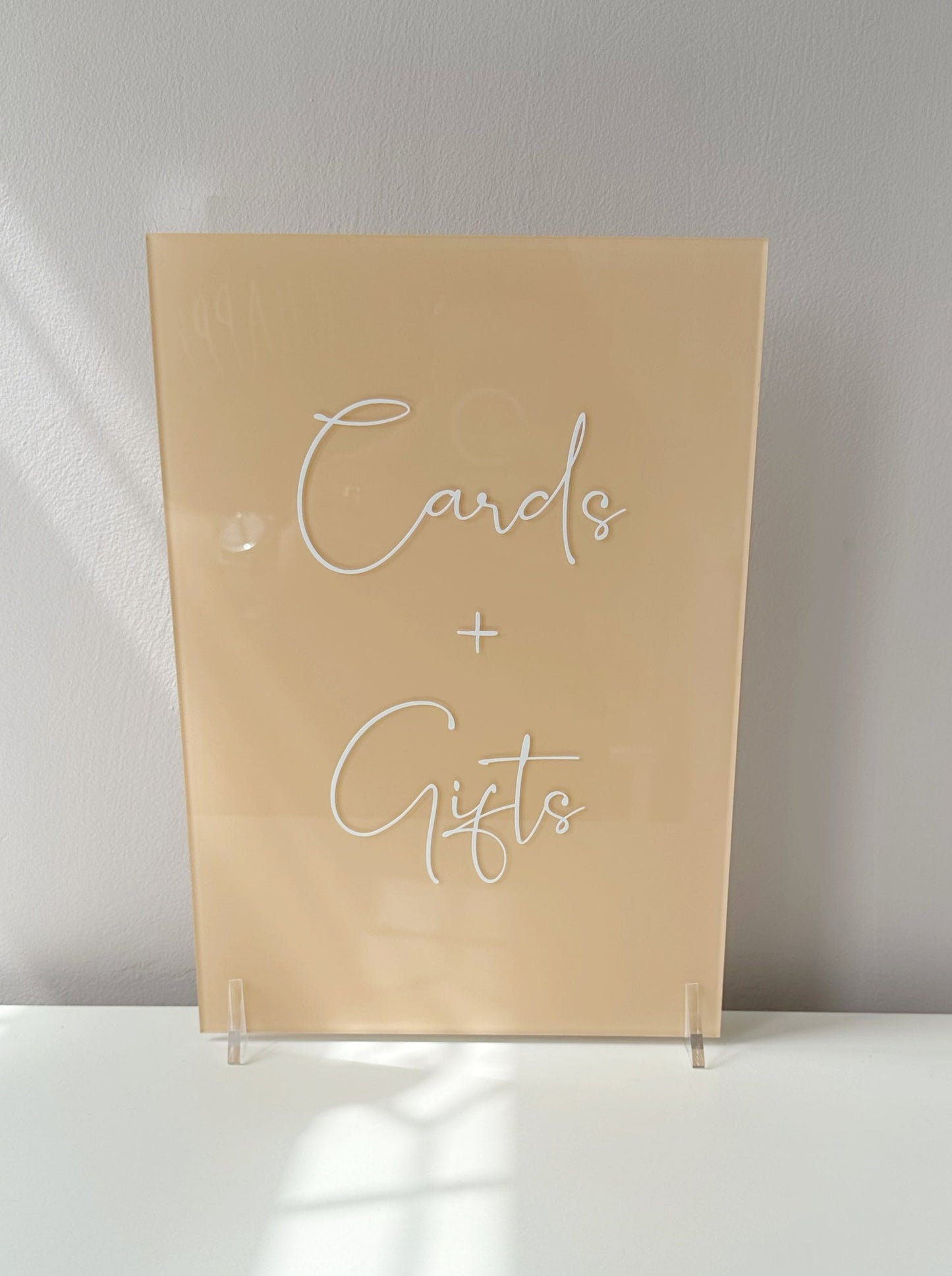 Cards & Gifts  A4 Acrylic Sign - Various Paint Options.